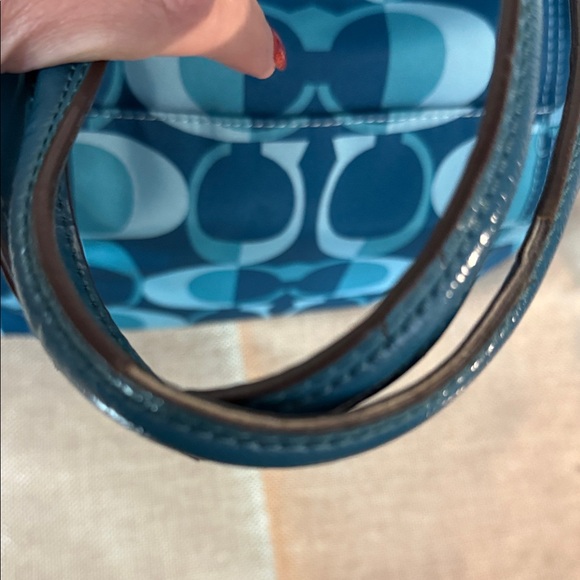Coach Daisy Dream C Print Emma Tote in teal multi. MRSP $358 2013 - Picture 8 of 15